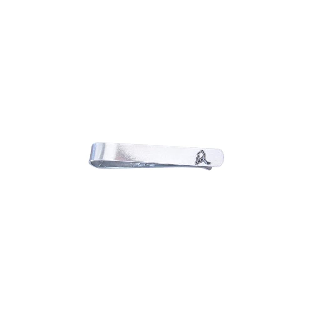Personalized Hockey Tie Clip, Various Metals, Customize with Wording on Bothsides
