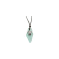 Handmade in Hawaii, Sea Glass Shard Leather Cord Unisex Necklace, Gfit for Him or Her, Various Charms