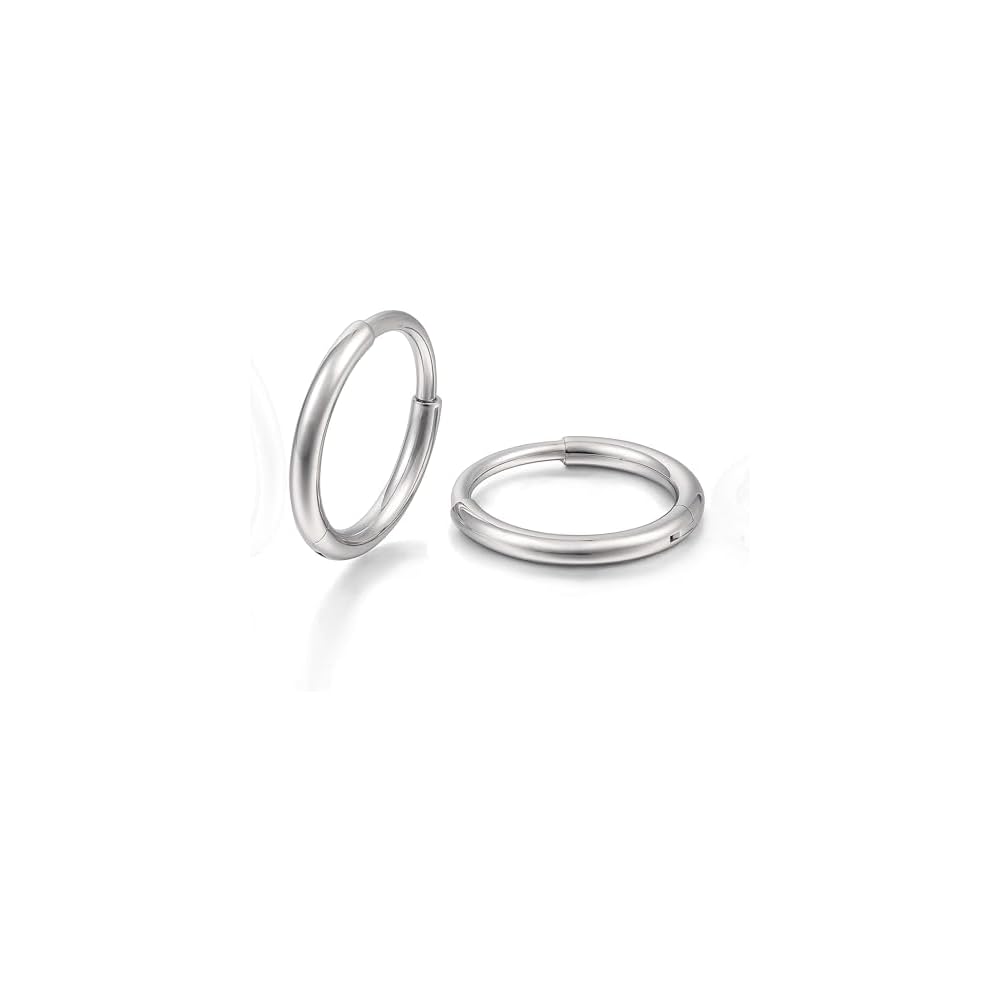 Limerencia Titanium Hoop Earrings for Women Men, Minimalist Small Hoops