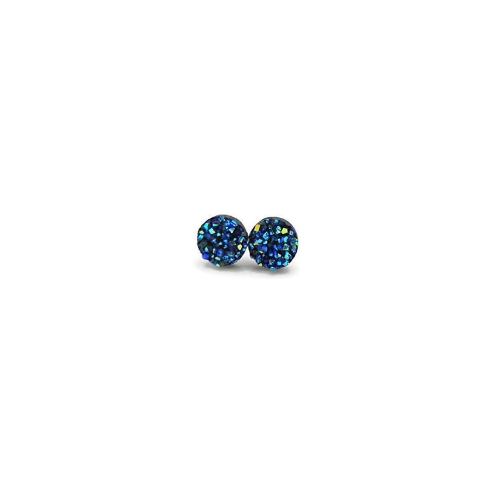 Faux Druzy Earrings on Hypoallergenic Plastic Posts 10mm