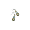 Cynthia Lynn "CHIC CHICK" Brushed Gold & Silver Opaque Coated Pearl Earrings