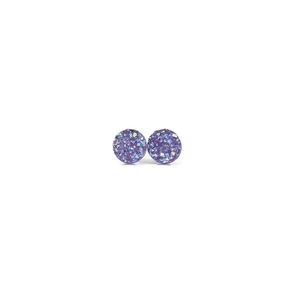 Faux Druzy Earrings on Hypoallergenic Plastic Posts 10mm