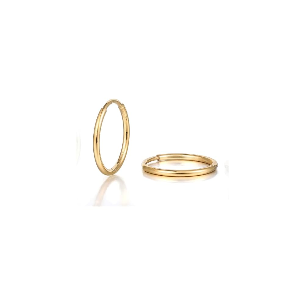 Limerencia Titanium Hoop Earrings for Women Men, Minimalist Small Hoops