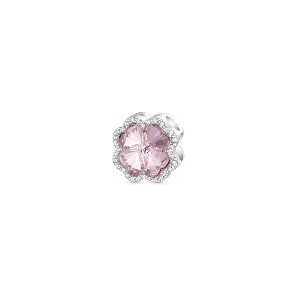 GNOCE Charm Beads for Bracelet 925 Sterling Silver Flower Heart Nature Design Fit Snake Chain Bracelets Jewelry Gift for Women Wife
