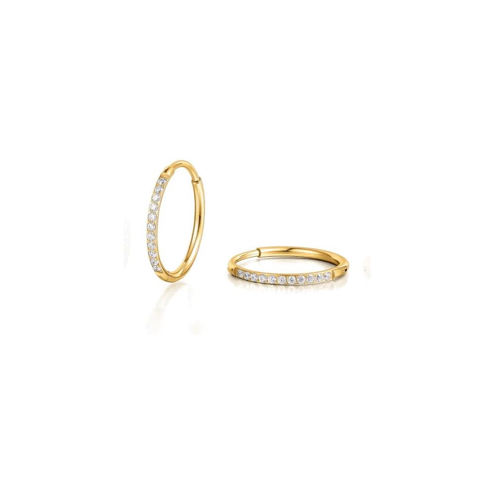Limerencia Titanium Hoop Earrings for Women Men, Minimalist Small Hoops