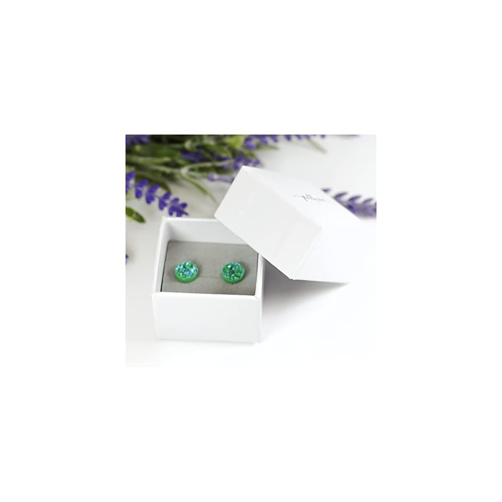 Faux Druzy Earrings on Hypoallergenic Plastic Posts 10mm