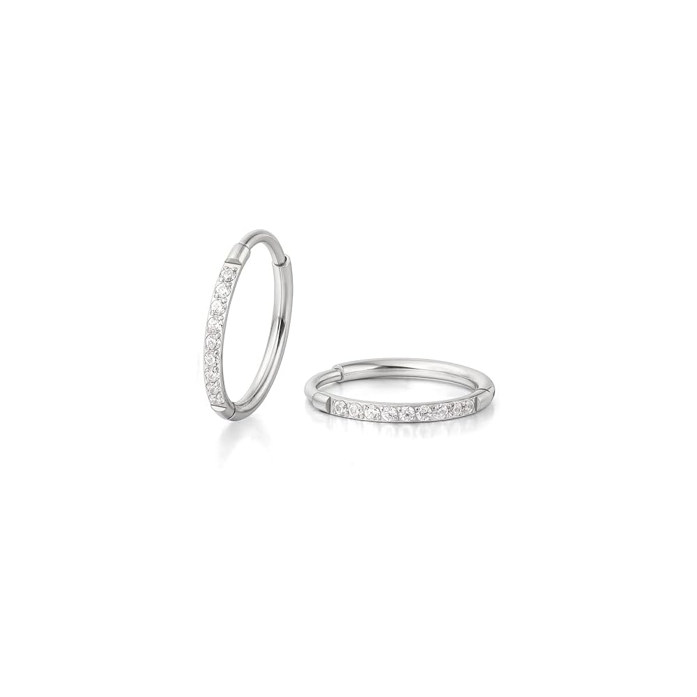 Limerencia Titanium Hoop Earrings for Women Men, Minimalist Small Hoops