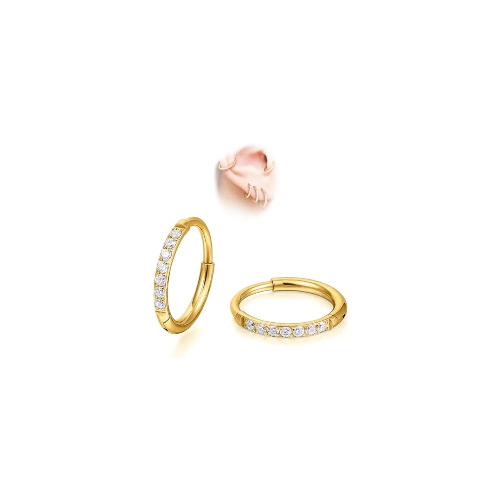 Limerencia Titanium Hoop Earrings for Women Men, Minimalist Small Hoops