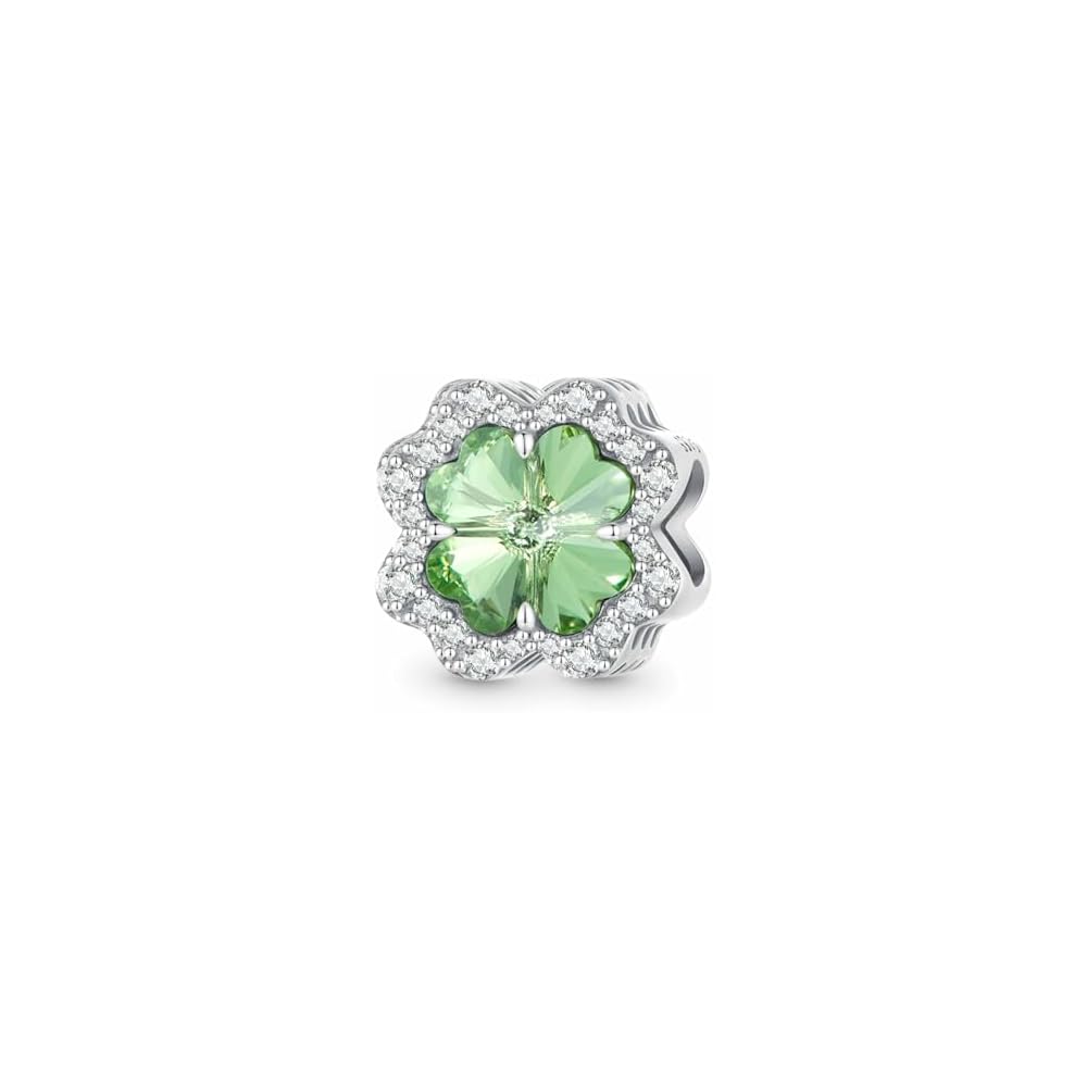 GNOCE Charm Beads for Bracelet 925 Sterling Silver Flower Heart Nature Design Fit Snake Chain Bracelets Jewelry Gift for Women Wife