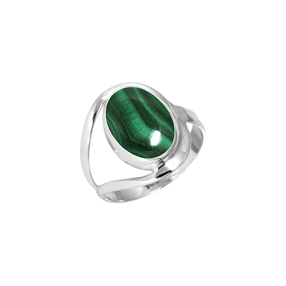 JEWELOPORIUM Natural Gemstone Ring For Women Pearl, Tiger Eye, Lapis, Crystal Oval Boho Genuine 925 Sterling Silver Handmade Jewelry