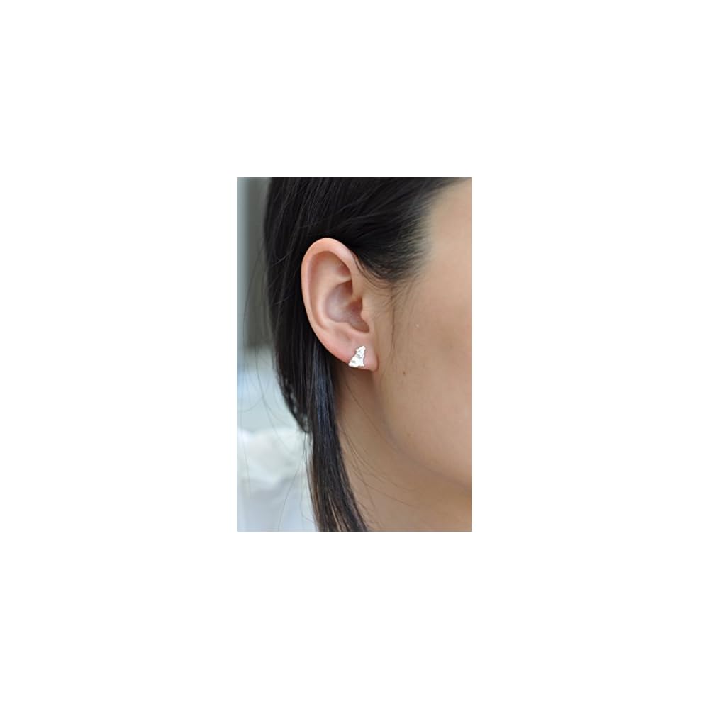 Origami Wolf Earrings in Sterling Silver - Jamber Jewels