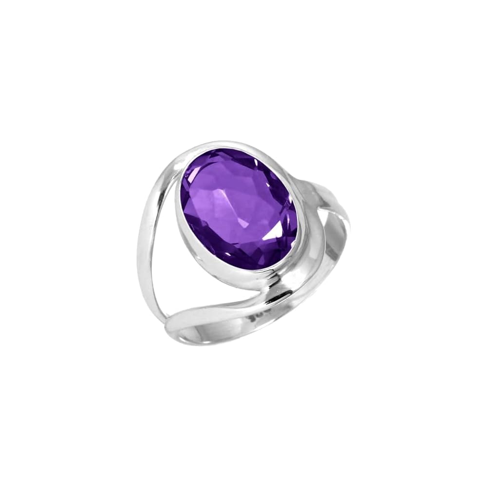 JEWELOPORIUM Natural Gemstone Ring For Women Pearl, Tiger Eye, Lapis, Crystal Oval Boho Genuine 925 Sterling Silver Handmade Jewelry