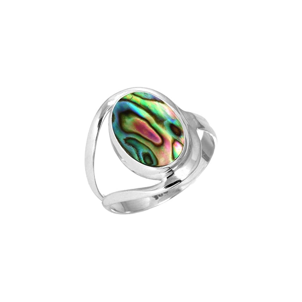 JEWELOPORIUM Natural Gemstone Ring For Women Pearl, Tiger Eye, Lapis, Crystal Oval Boho Genuine 925 Sterling Silver Handmade Jewelry