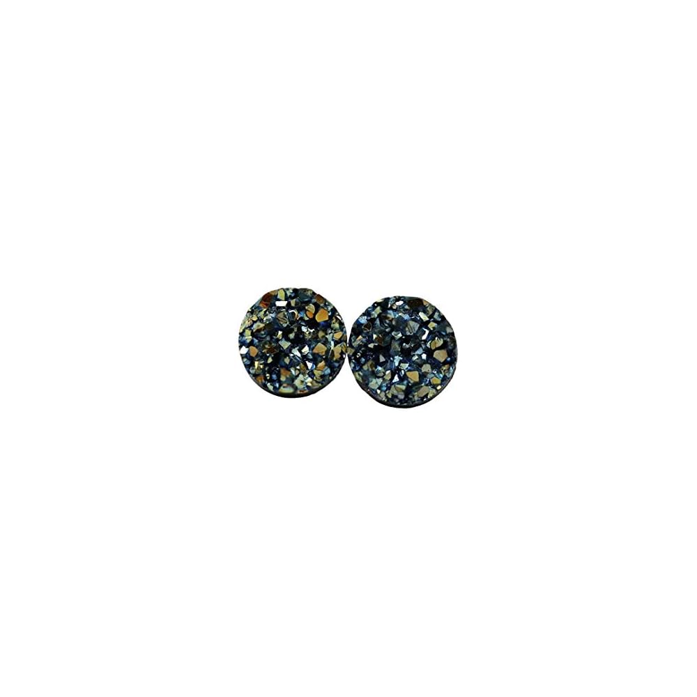 Faux Druzy Earrings on Hypoallergenic Plastic Posts 10mm