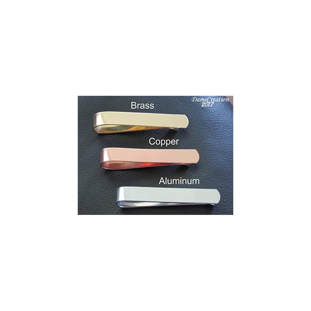 Personalized Hockey Tie Clip, Various Metals, Customize with Wording on Bothsides