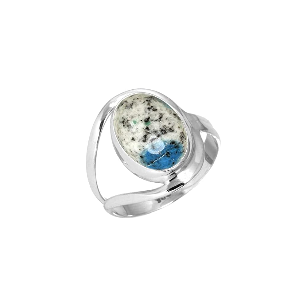 JEWELOPORIUM Natural Gemstone Ring For Women Pearl, Tiger Eye, Lapis, Crystal Oval Boho Genuine 925 Sterling Silver Handmade Jewelry