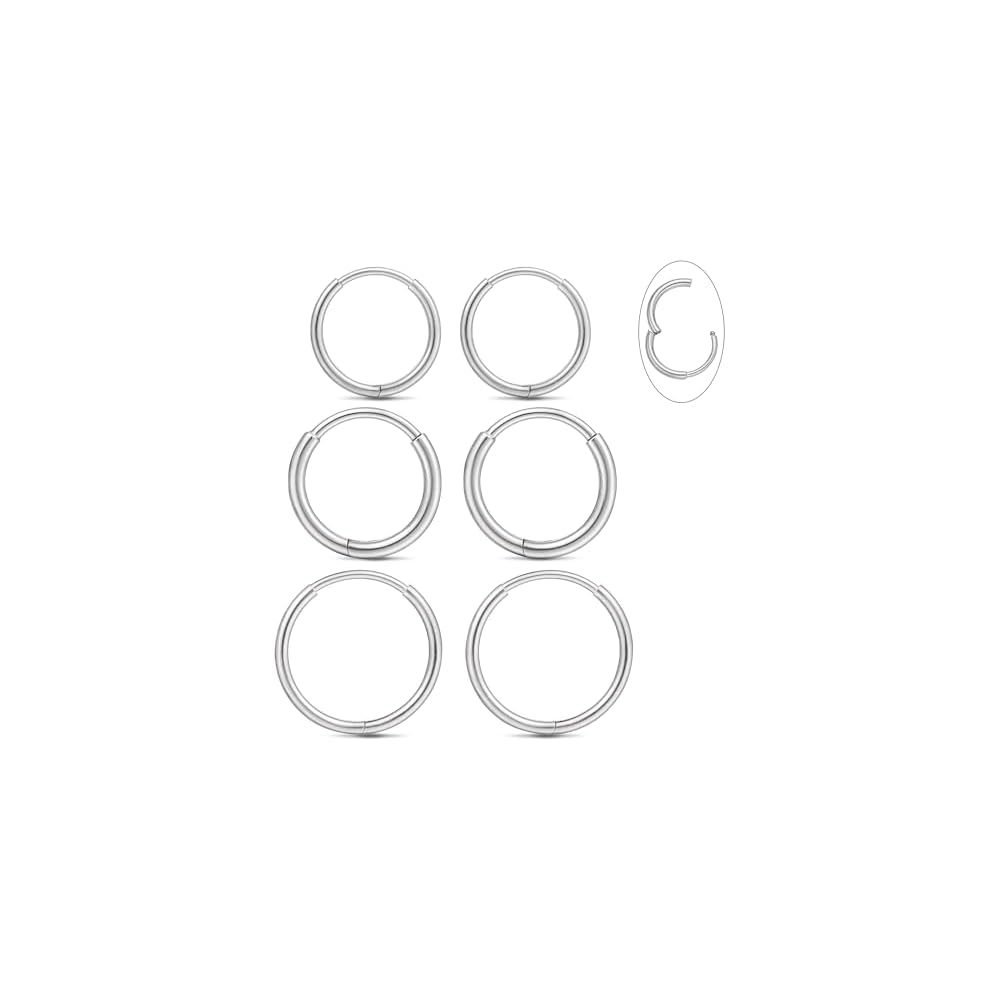 Limerencia Titanium Hoop Earrings for Women Men, Minimalist Small Hoops