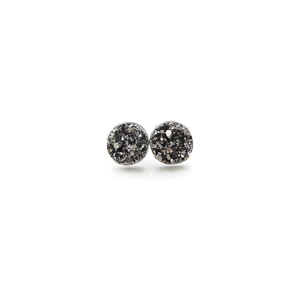 Faux Druzy Earrings on Hypoallergenic Plastic Posts 10mm