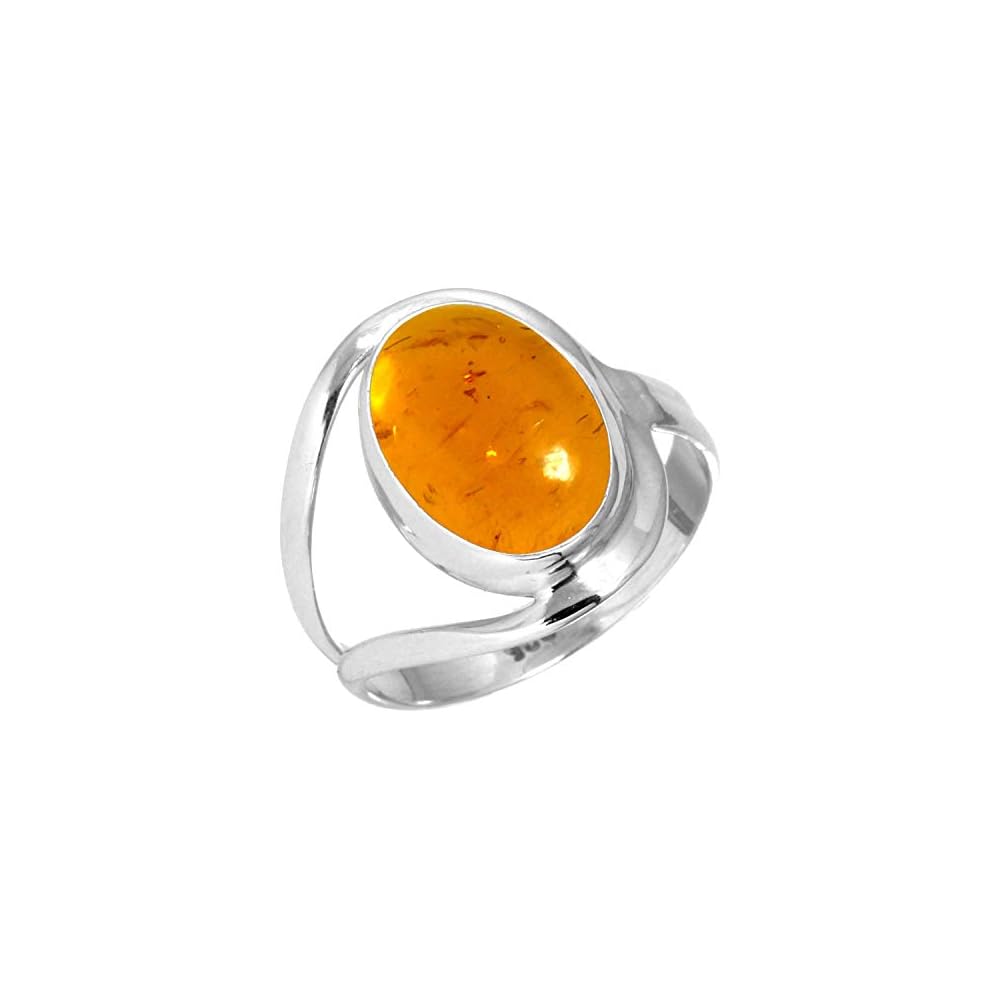 JEWELOPORIUM Natural Gemstone Ring For Women Pearl, Tiger Eye, Lapis, Crystal Oval Boho Genuine 925 Sterling Silver Handmade Jewelry