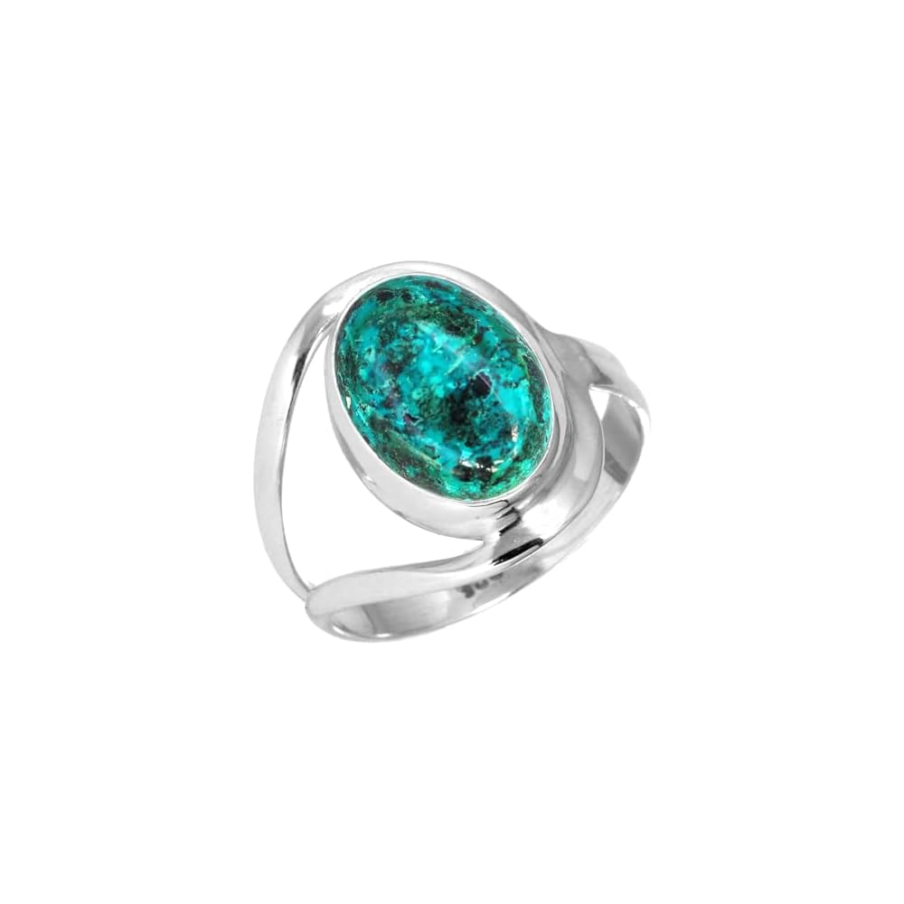 JEWELOPORIUM Natural Gemstone Ring For Women Pearl, Tiger Eye, Lapis, Crystal Oval Boho Genuine 925 Sterling Silver Handmade Jewelry