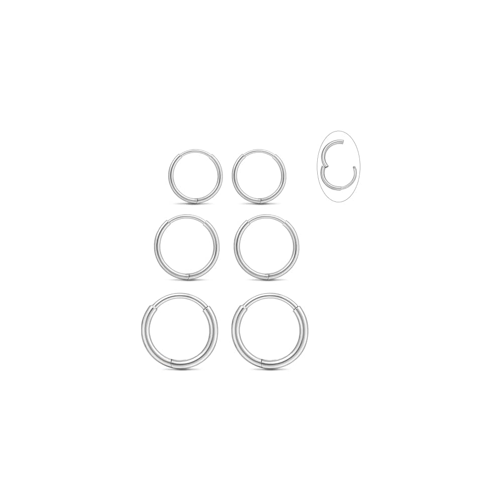 Limerencia Titanium Hoop Earrings for Women Men, Minimalist Small Hoops