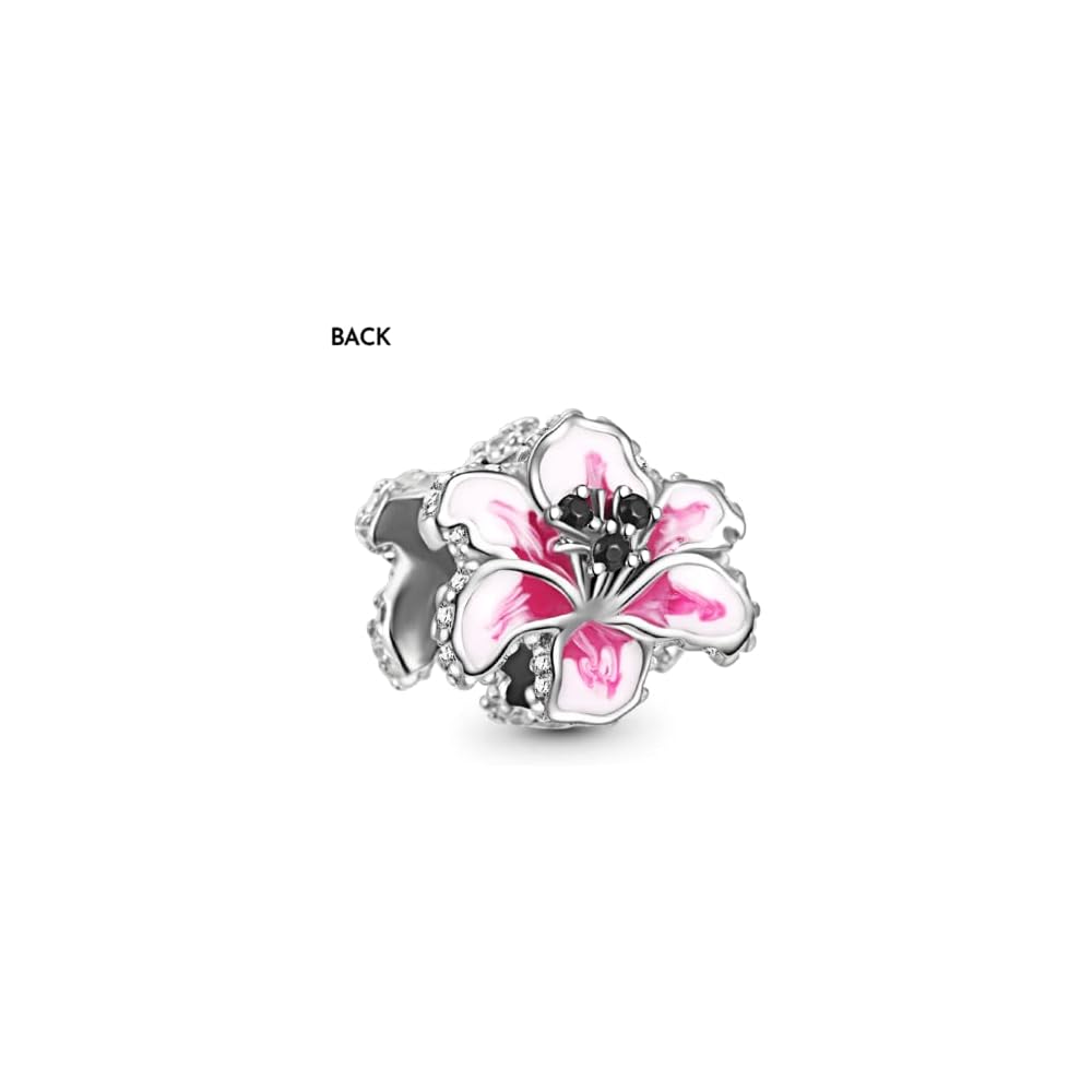 GNOCE Charm Beads for Bracelet 925 Sterling Silver Flower Heart Nature Design Fit Snake Chain Bracelets Jewelry Gift for Women Wife