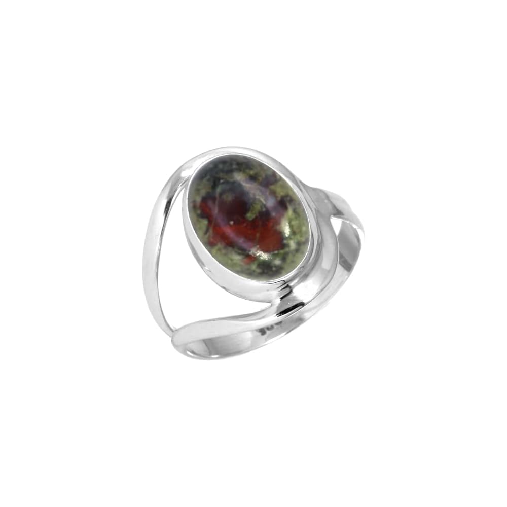 JEWELOPORIUM Natural Gemstone Ring For Women Pearl, Tiger Eye, Lapis, Crystal Oval Boho Genuine 925 Sterling Silver Handmade Jewelry