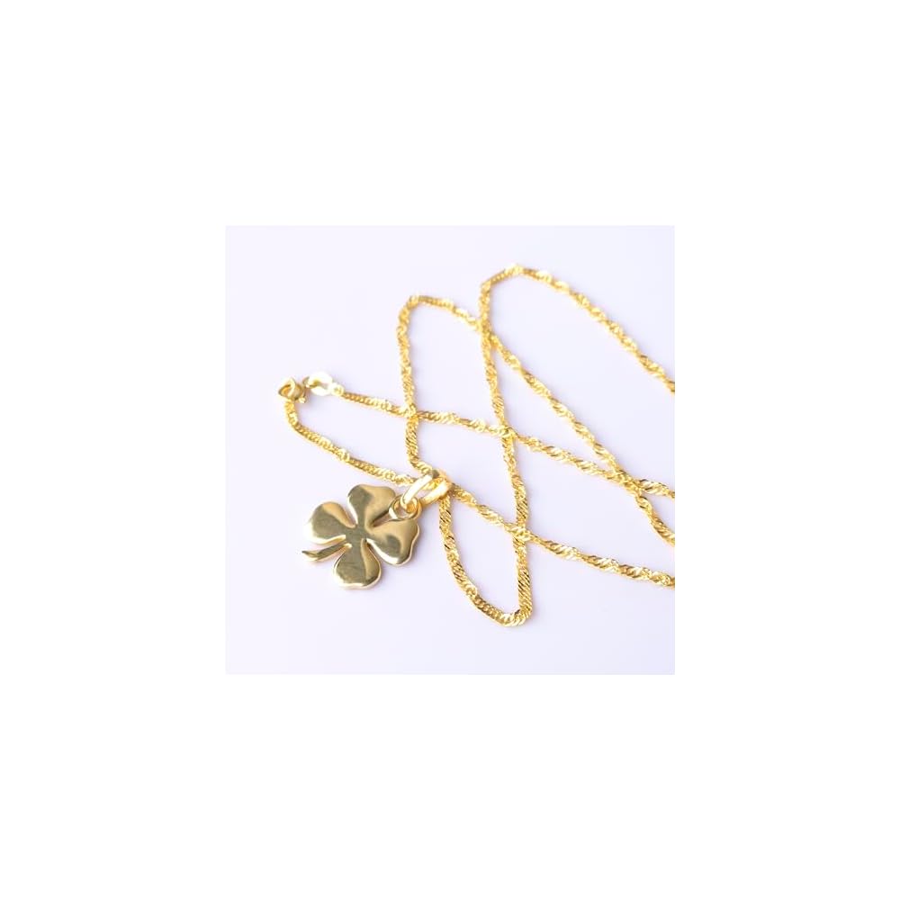 925 Sterling Silver Four Leaf Clover Necklace, Shamrock Pendant & 20" Chain