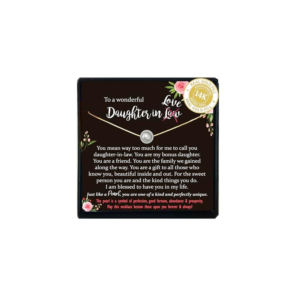 Be Wished Daughter in Law Gifts from Mother in Law, Wedding Day to Bride, Birthday or Holiday Handmade Necklace with Meaningful Message, Ready to Give Jewelry